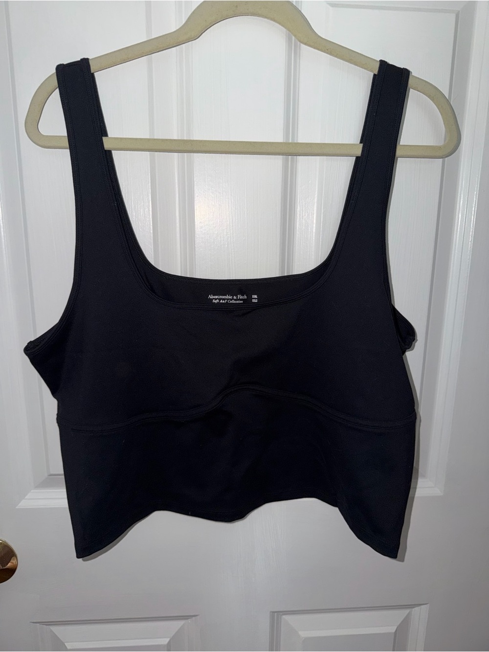 Abercrombie & Fitch Black Scoop Neck Crop Top
